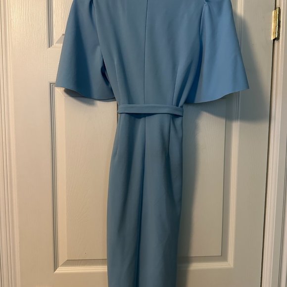 POWDER BLUE WRAP DRESS - Picture 5 of 5